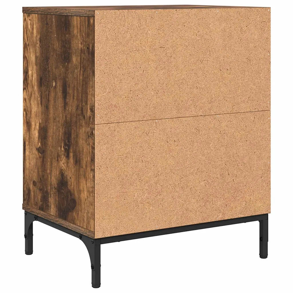 Comodini 2 pz-Set di 2 Tavolino da notte Rovere fumo 49 x 36 x 61 cm Legno multistrato