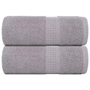 Asciugamani Ospiti 2 pz Grigio 30x50 cm 360 g/mÂ² 100% Cotone