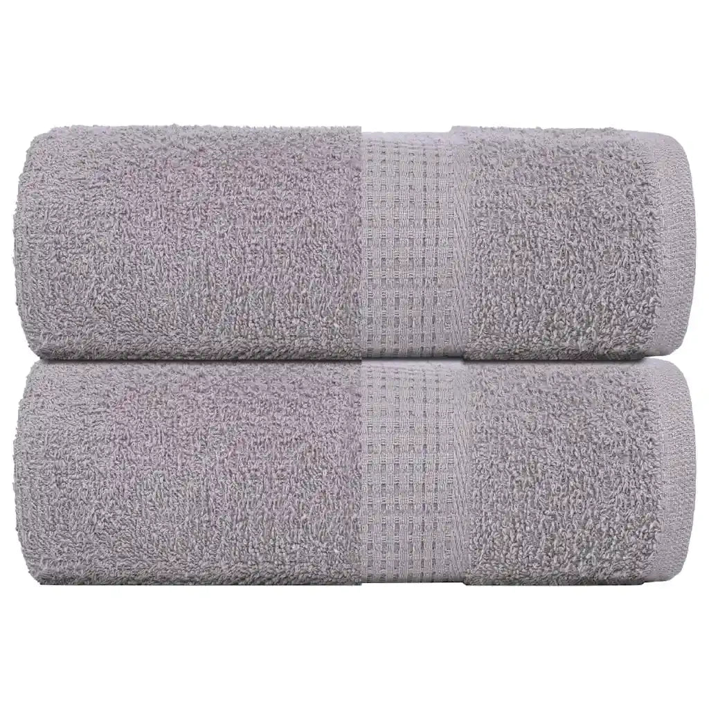 Asciugamani Ospiti 2 pz Grigio 30x50 cm 360 g/mÂ² 100% Cotone