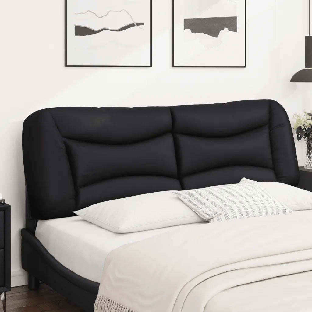 Cuscino Testiera-Cuscino per Testiera Hvar Nero 152 cm in Similpelle