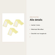 Kit di pulizia per finestre e specchi - 3 pezzi - Asciugamano microfibra - Accessorio di ricambio - Elevata capacità di assorbimento idrico - Facile da pulire - Per finestre e specchi - Kit di pulizia