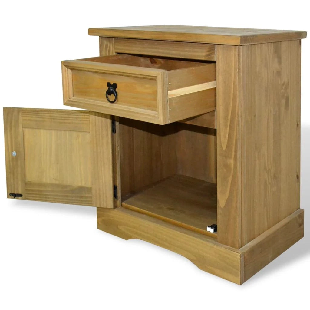 Comodino cassettiera armadio mobili per camera da letto comodino pino messicano gamma Corona 53 x 39 x 67 cm 1402113