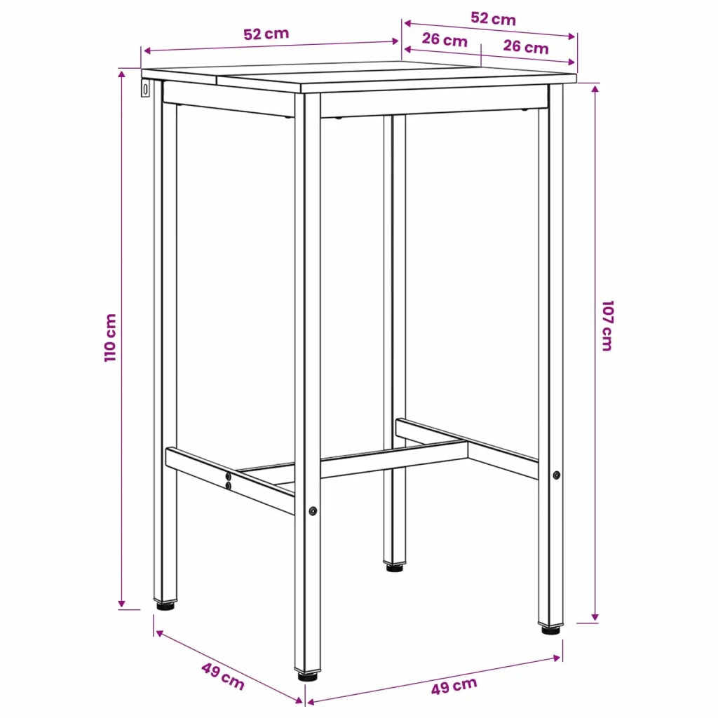 Tavolo da bar 52 x 52 x 110 cm Legno ingegnerizzato 8006144