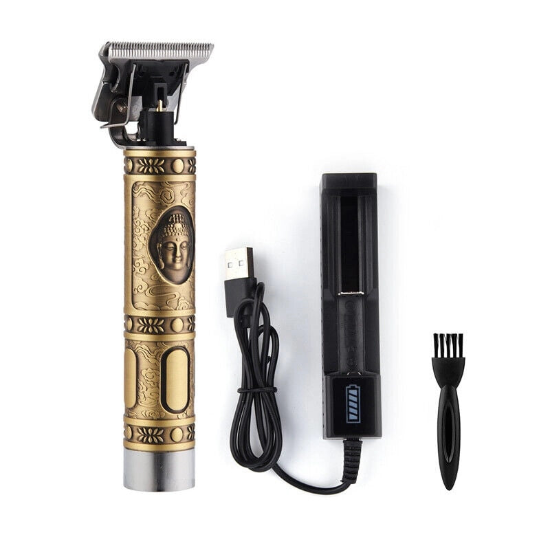 Tagliacapelli Rasoio elettrico regola barba stile vintage 3 pettini USB WS-T99
