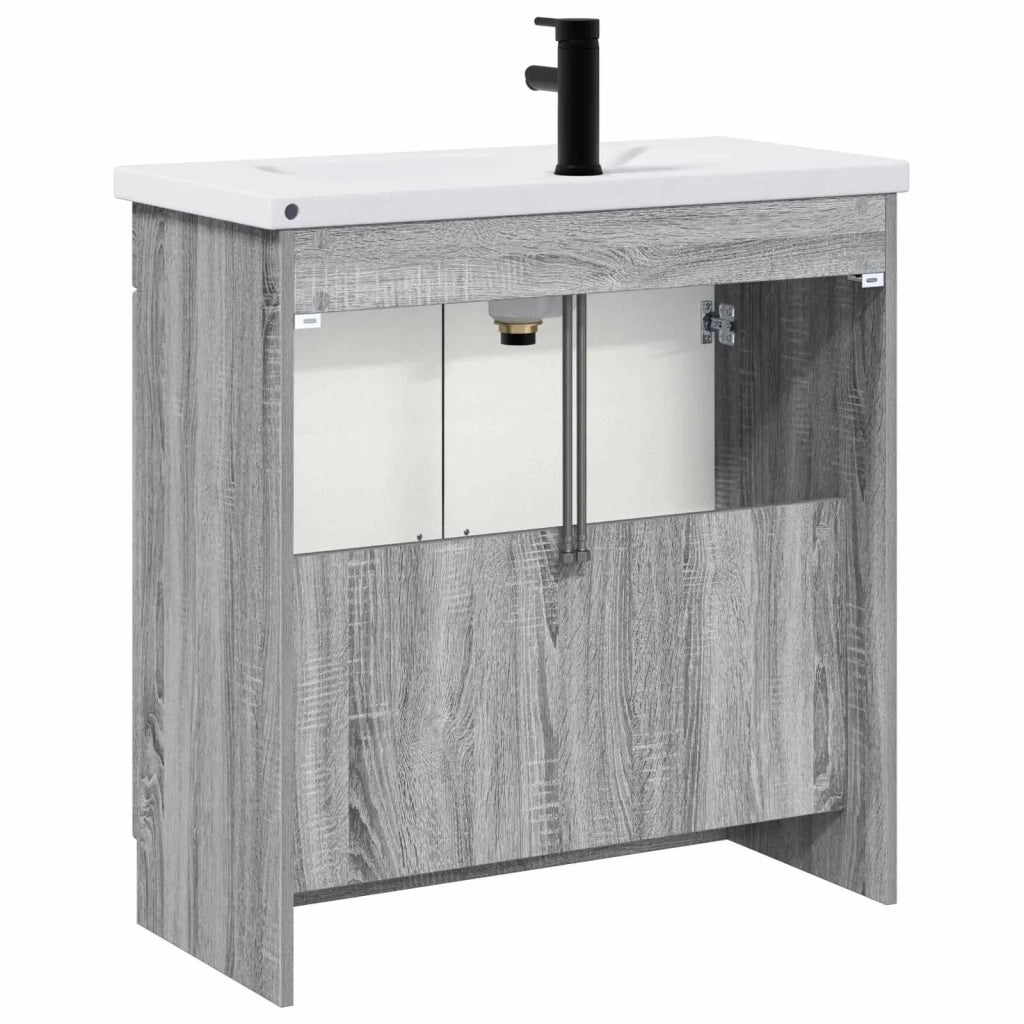Set di mobili per il bagno Sonoma grigio 56 x 37,5 x 81 cm 3404130