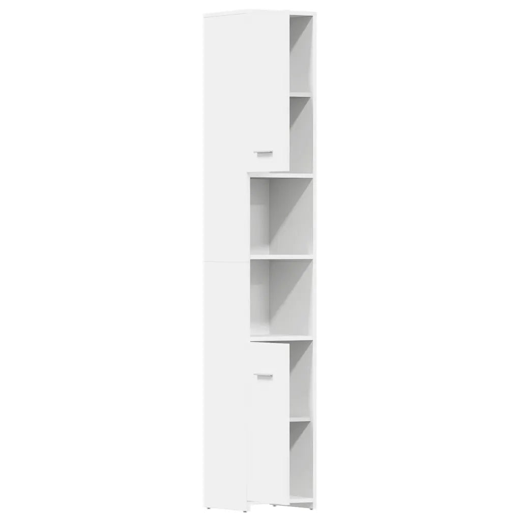 Mobile da Bagno Bianco 30x30x183,5 cm in Legno tecnico 802597