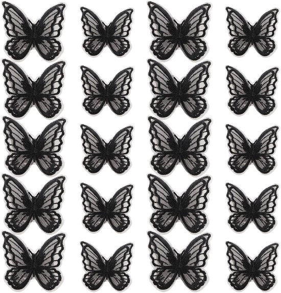 Pannelli organza doppia faccia 20 pezzi - Accessori per abbigliamento - DIY - Dimensioni 5x4cm/6x5,3cm - Applicazioni