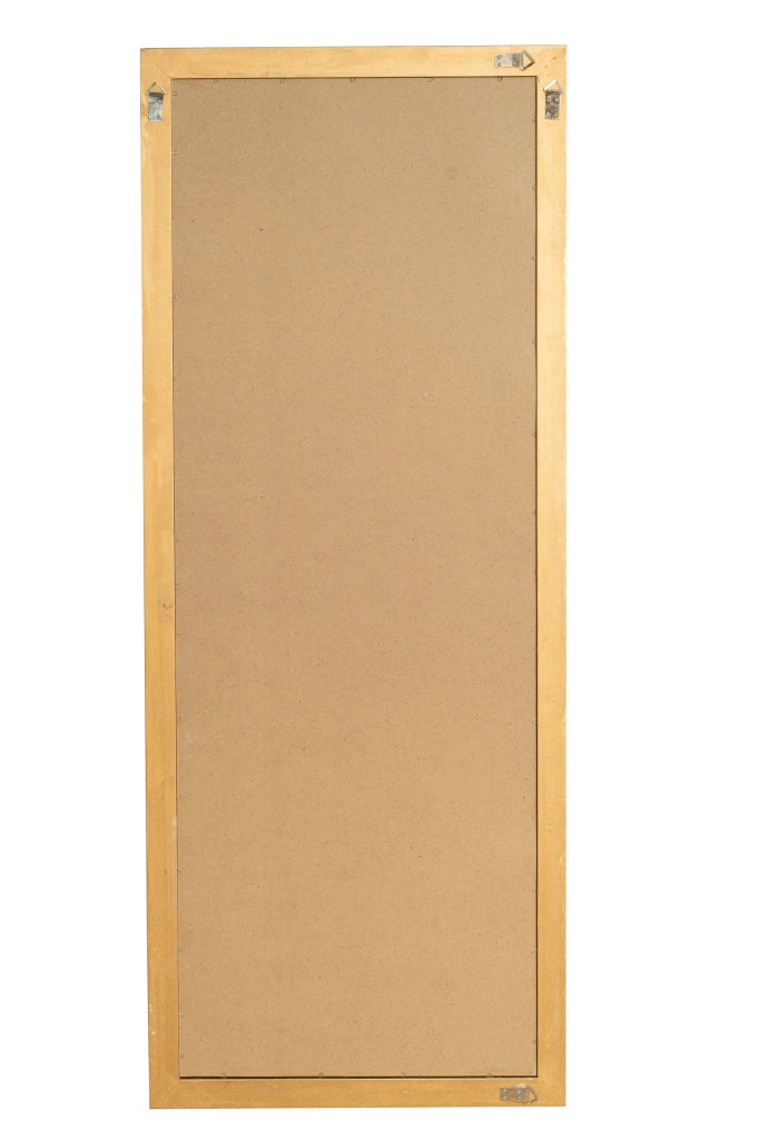 Biscottini Specchio Specchiera da parete e appendere verticale/orizzontale L72xPR4xH180 cm finitura foglia oro anticata.
