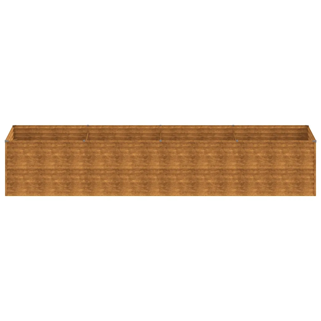 Fioriera Rialzata da Giardino 386x100x69 cm in Acciaio Corten 152005