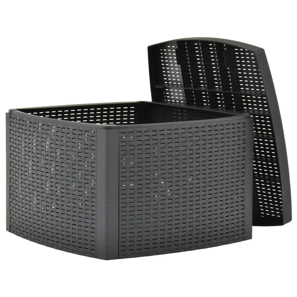 Tavolino Antracite 54x54x36,5 cm in Plastica 48775