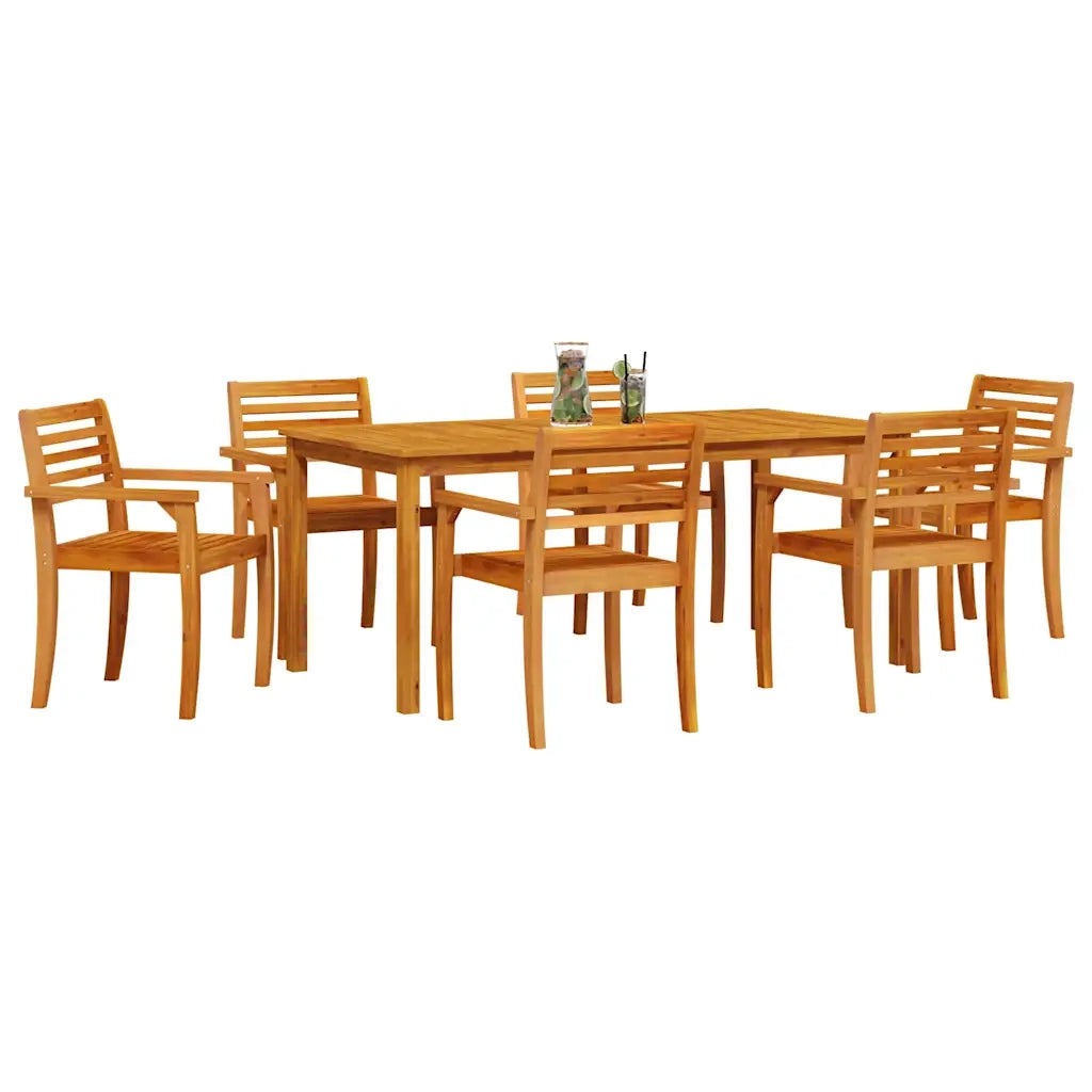 Set da Pranzo per Giardino 7 pcs Marrone 3375673
