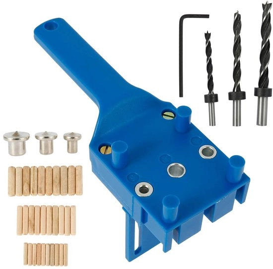 Kit di lavorazione del legno con set di attrezzi per fori regolabili - 41 pezzi - adatto per lavorazione del legno