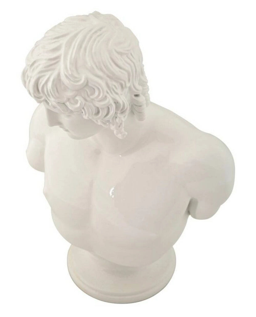 Oggettistica Encausto, Complemento d'arredo, Articolo decorativo, Accessorio d'arredo, 18x13 h25 cm, Bianco
