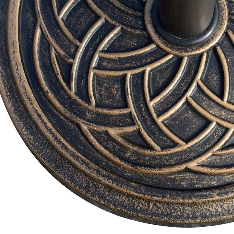 BASE PER OMBRELLONE TONDA DA 12KG IN RESIN PER PALI DA 38MM E 48MM COLORE BRONZO