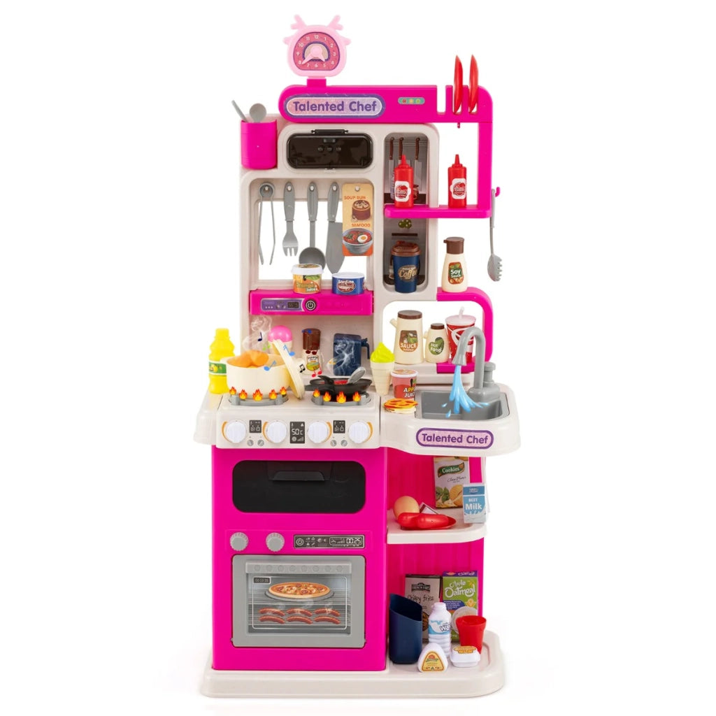 Set da cucina per bambini 44,5 x 24 x 92 cm con suoni e luci design educativo in PP rosa 20_0017222
