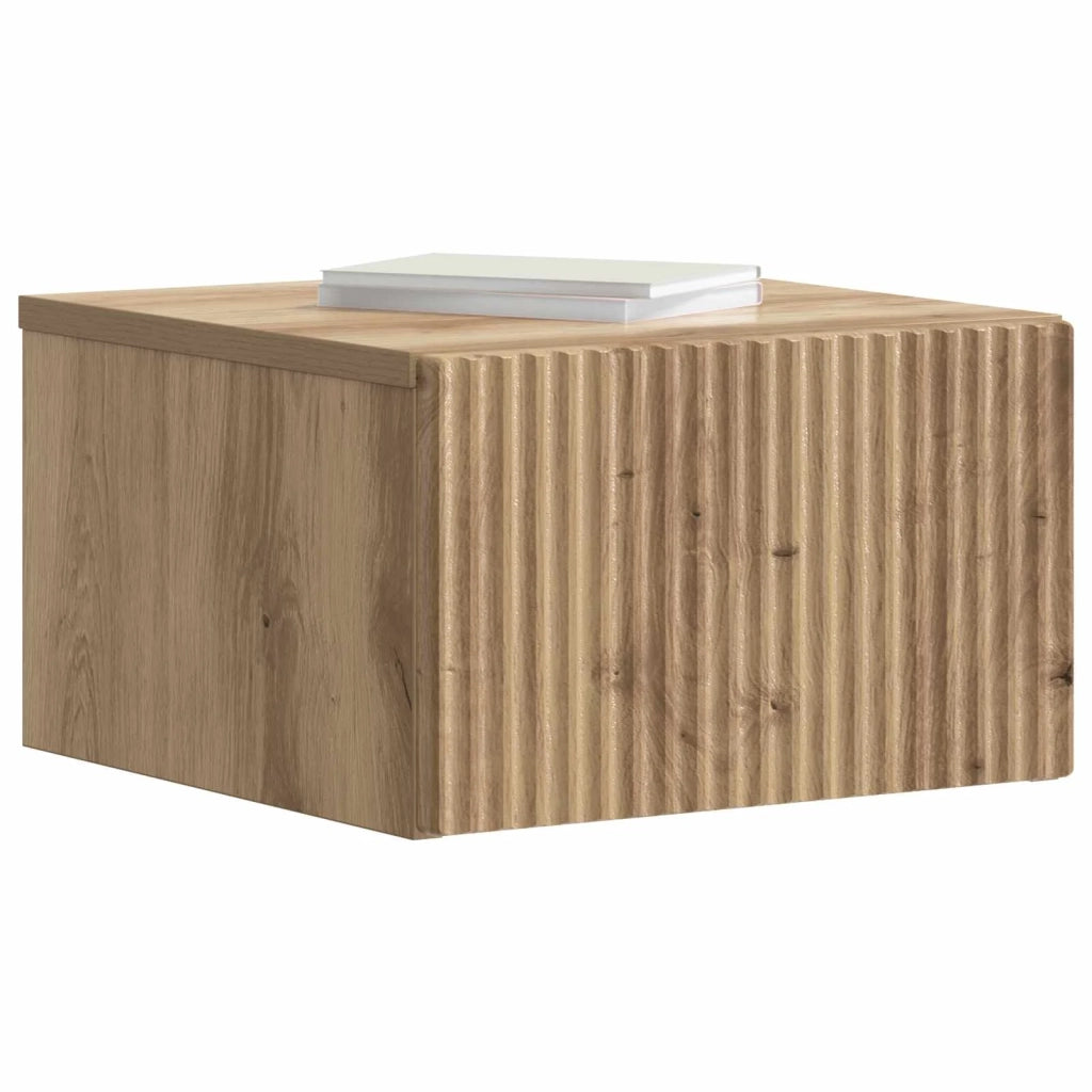 Mobiletto da notte a muro Rovere Artigianale 33 x 34,5 x 20 cm