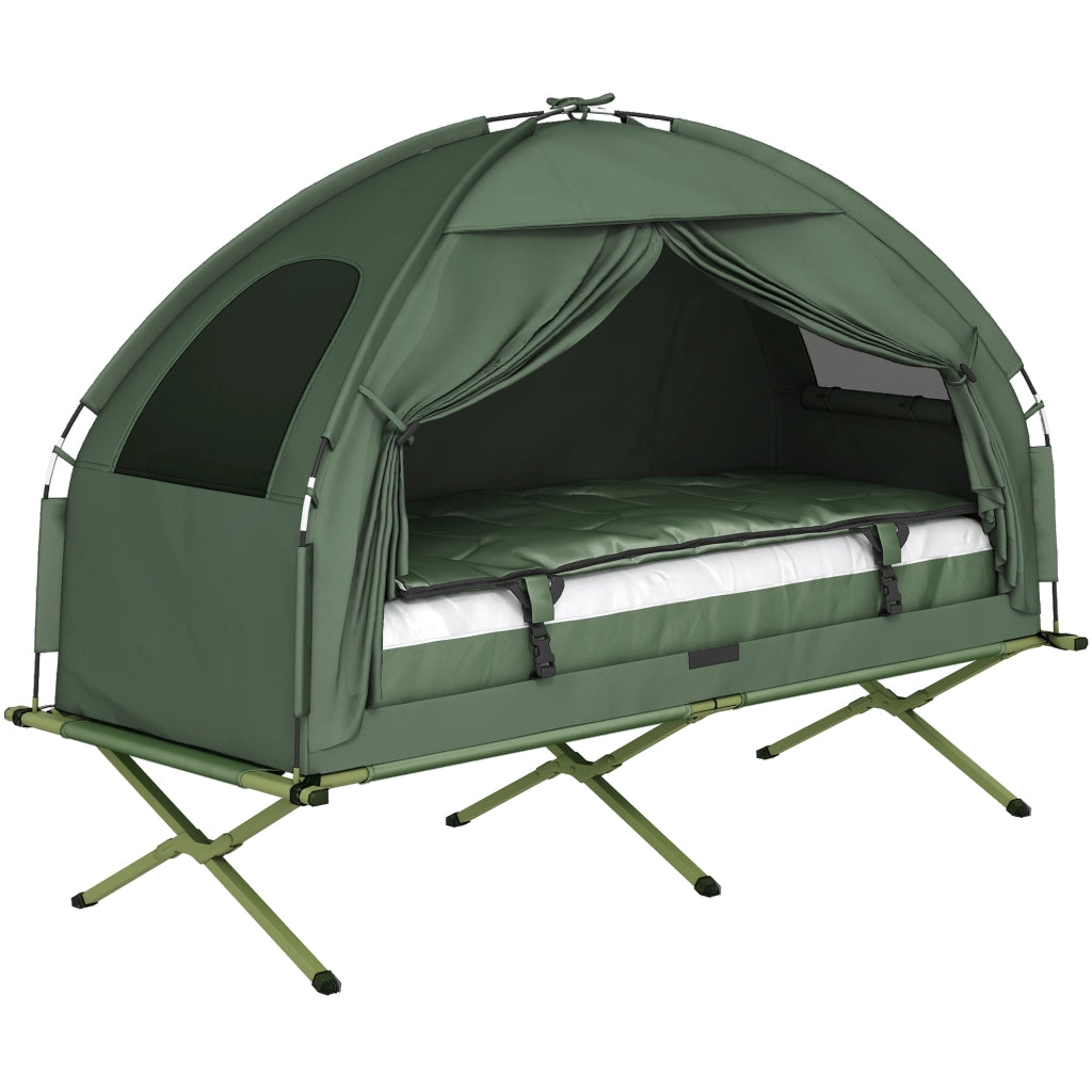 Letto da campo con materasso ¨C zephmum ¨C verde scuro