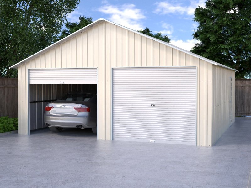 Casetta Box da Giardino in Lamiera di Acciaio 664x721x372 cm Beige