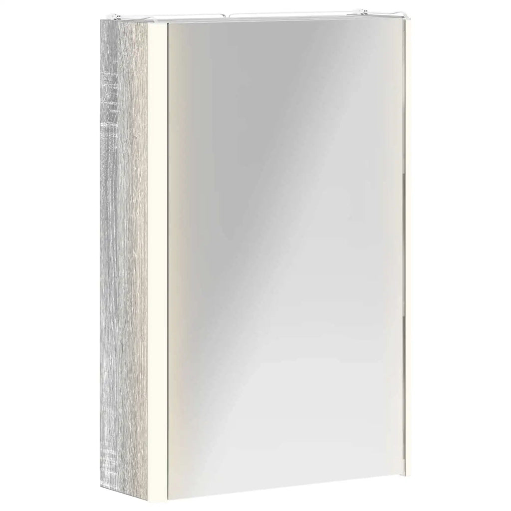 Mobiletto per specchio da bagno Grigio Sonoma 33 x 11,5 x 50 cm