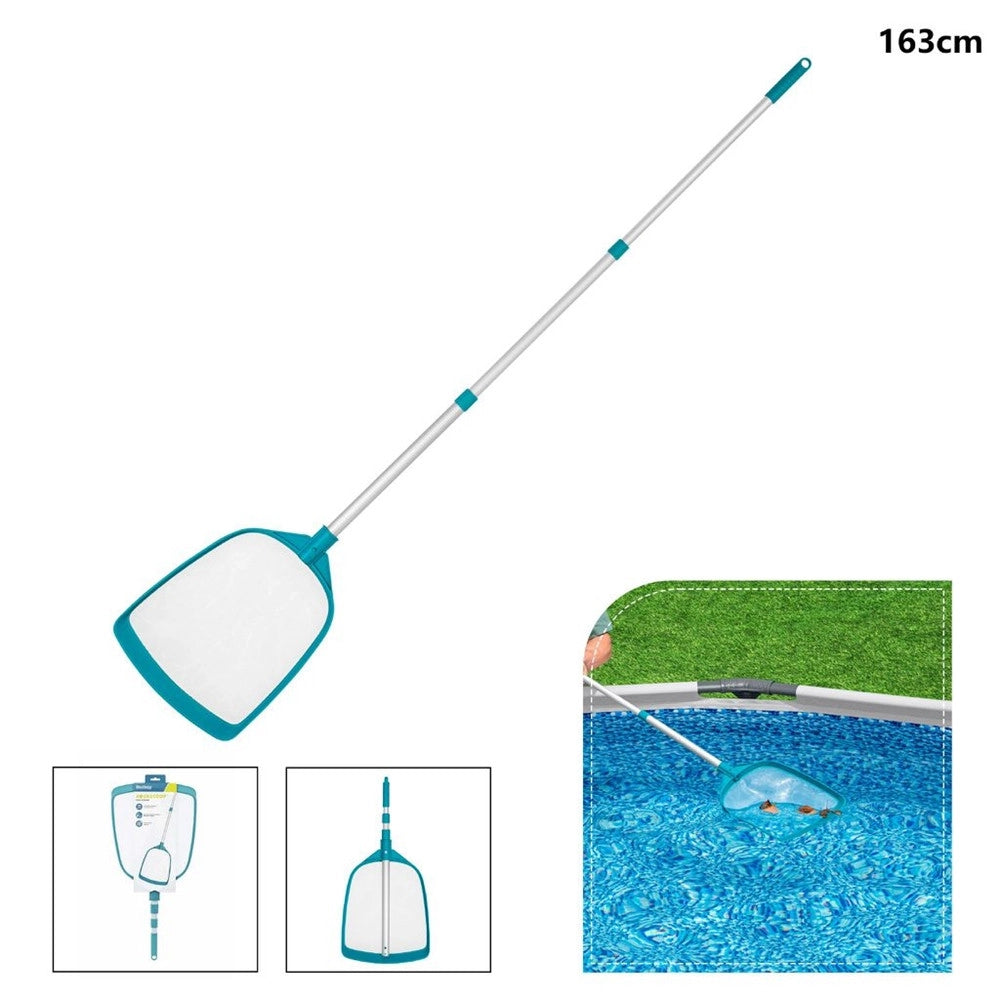 Trade Shop - Retino Set Per Piscina Fuori Terra Aquascoop Skimmer Con Asta Estendibile 58635 -