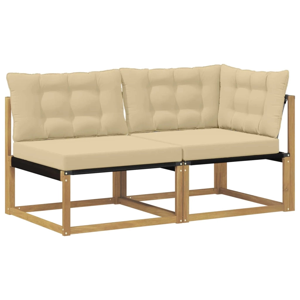 Salotto da Giardino-Divano componibile Sezionale con cuscino Bianco 162,5 x 83 x 73 cm 792809