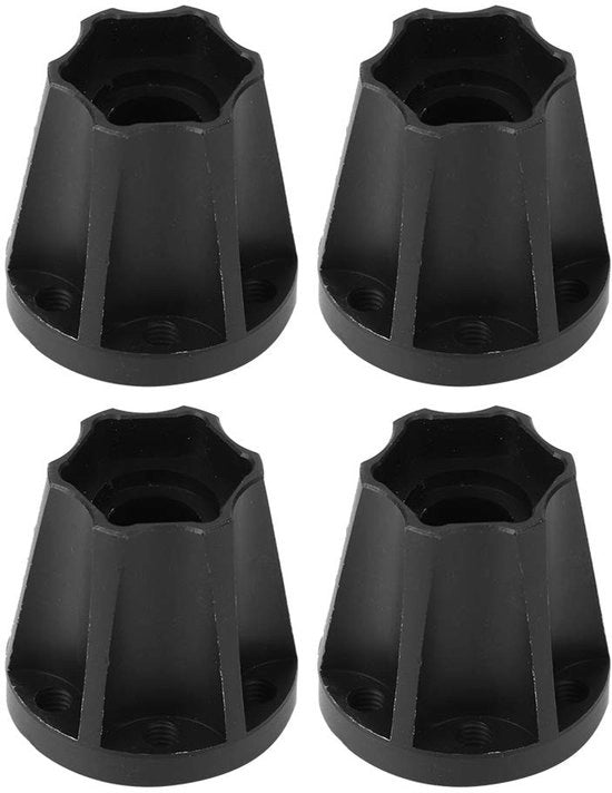 Accessori RC Auto di Alta Qualità - Adattatori per Ruote - Struttura in Alluminio Leggera - 4 Pezzi - Adatto per SCX10, Traxxas, D90 - Nero - Sostenibile - Accessori RC Auto