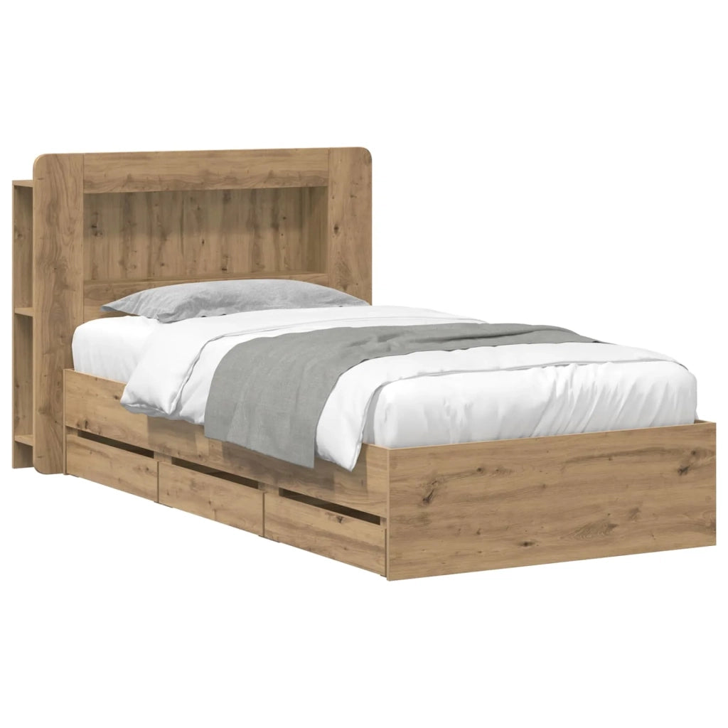 Telaio del letto con storage Rovere Artigianale 80 x 200 cm
