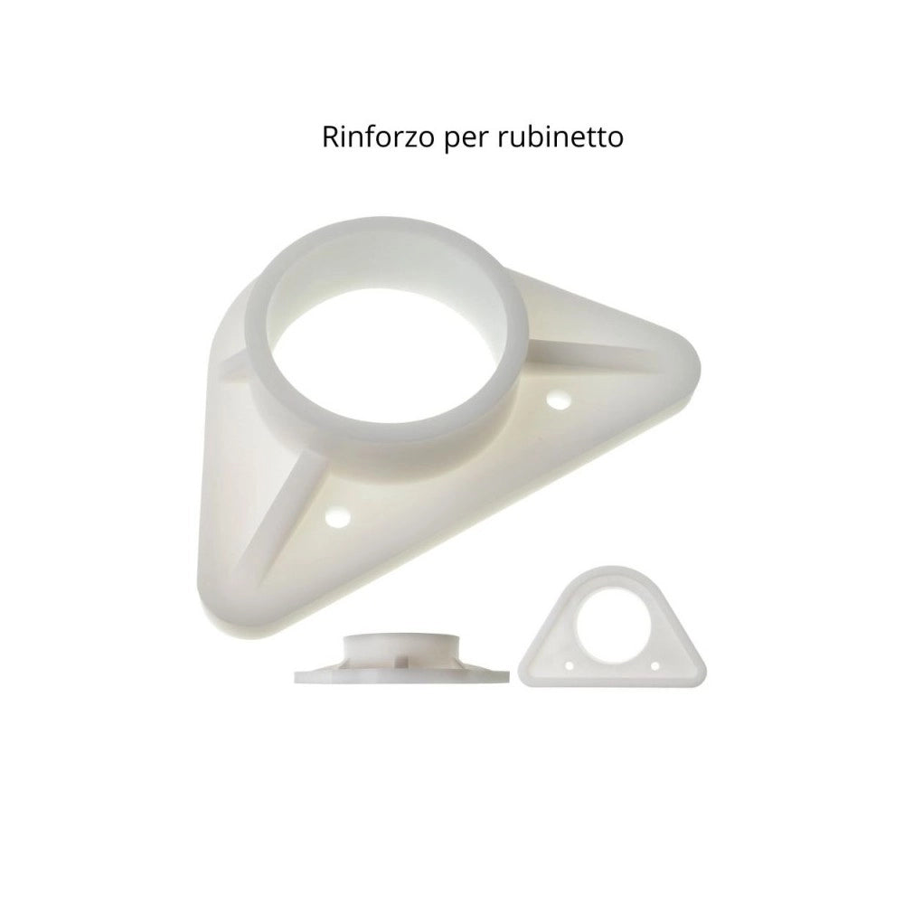 Samet, Lavello Cucina 1 Vasca 43,5x17 cm a Incasso, Modello Rondò EC192 a Pozzetto in Acciaio Inox Satinato