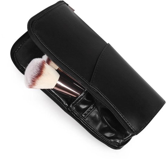 Borsa per matite, astuccio verticale per matite, astuccio per matite pieghevole, piccola borsa per matite portatile, adatta per attività scolastiche ufficio, nero, dimensioni standard