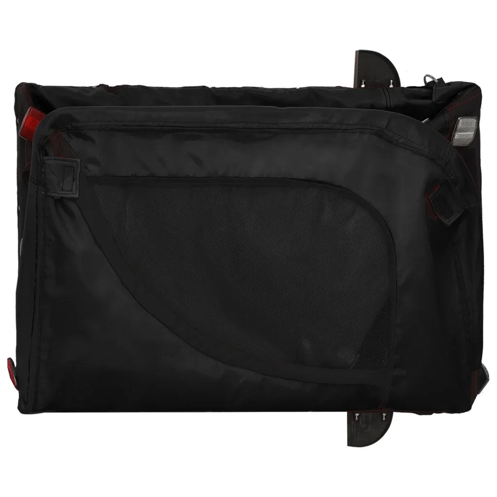 Rimorchio da Bici per Animali Nero Oxford e Ferro CFW2605195