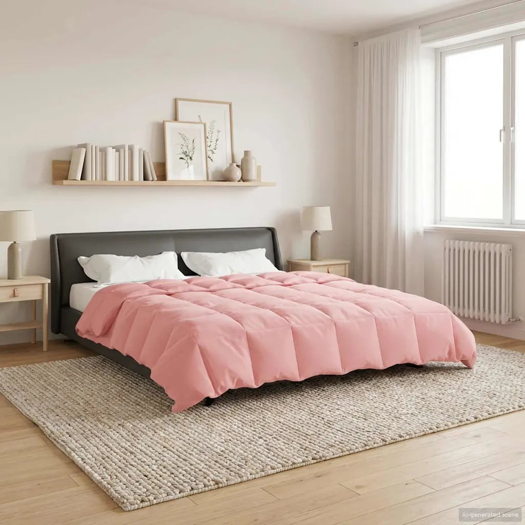 Duvet Invernale Trapuntato Rosa 220 x 240 cm Microfibra 42026118
