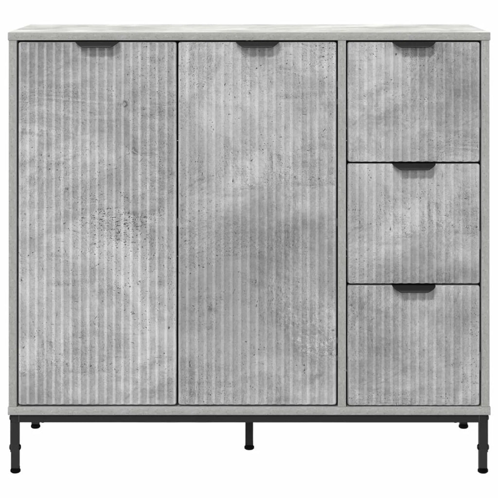 Credenza Grigio cemento 89,5 x 33 x 82 cm Legno multistrato 883457