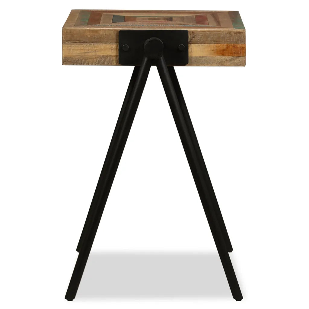 Tavolino Laterale-Tavolino da soggiorno-Tavolo in Legno Massello di Teak di Recupero