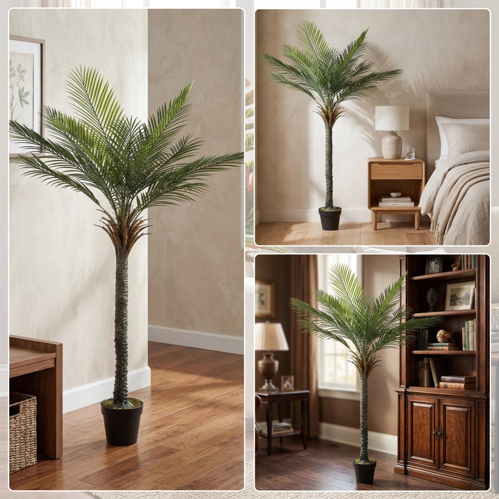 Pianta artificiale tropicale in vaso ¨C zephmum ¨C verde, 180 cm, 15 foglie