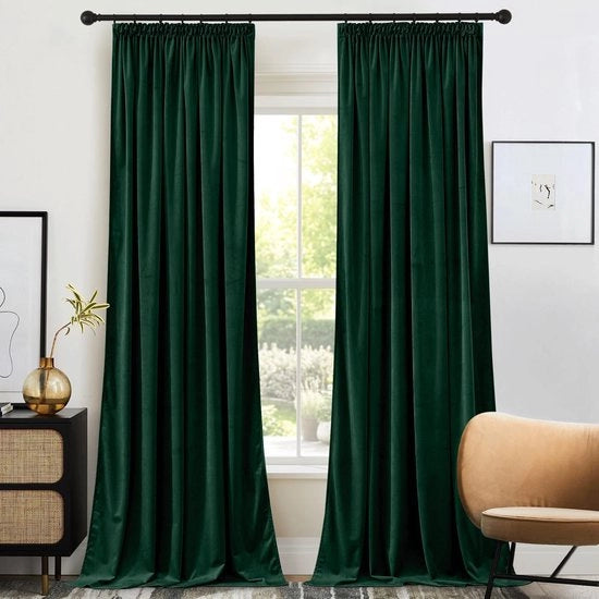 Verduisteranti - 2 pezzi - Tappeti di velluto - Pronti all'uso - 132x280cm - Isolanti termo/calore - Tessuto morbido - Tappeti di oscuramento