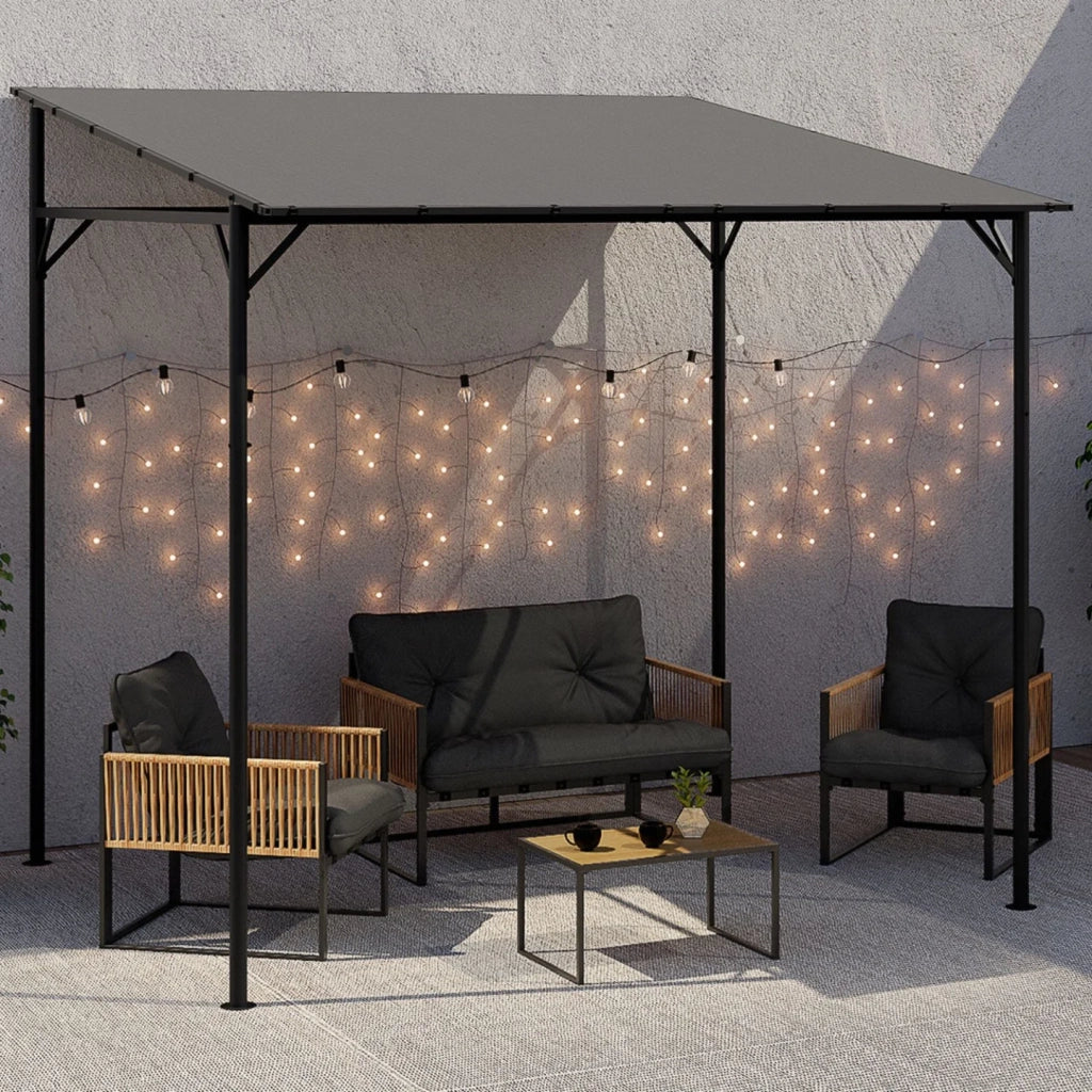 IDMarket - Pergola addossata - Tonelle de jardin 2,3 x 2,4 M