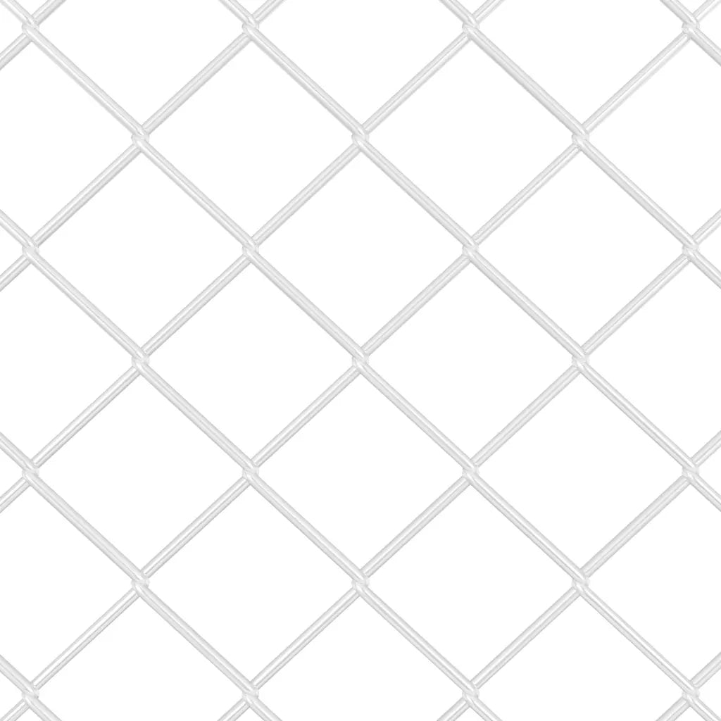 vidaXL Recinzione a maglie con posti Argento 1 x 10 m Acciaio