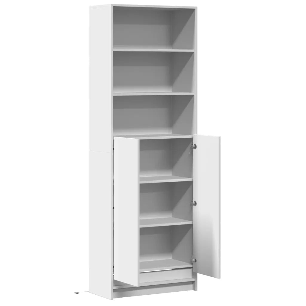 Credenza con LED Bianca 69x32,5x200 cm in Truciolato 3307905