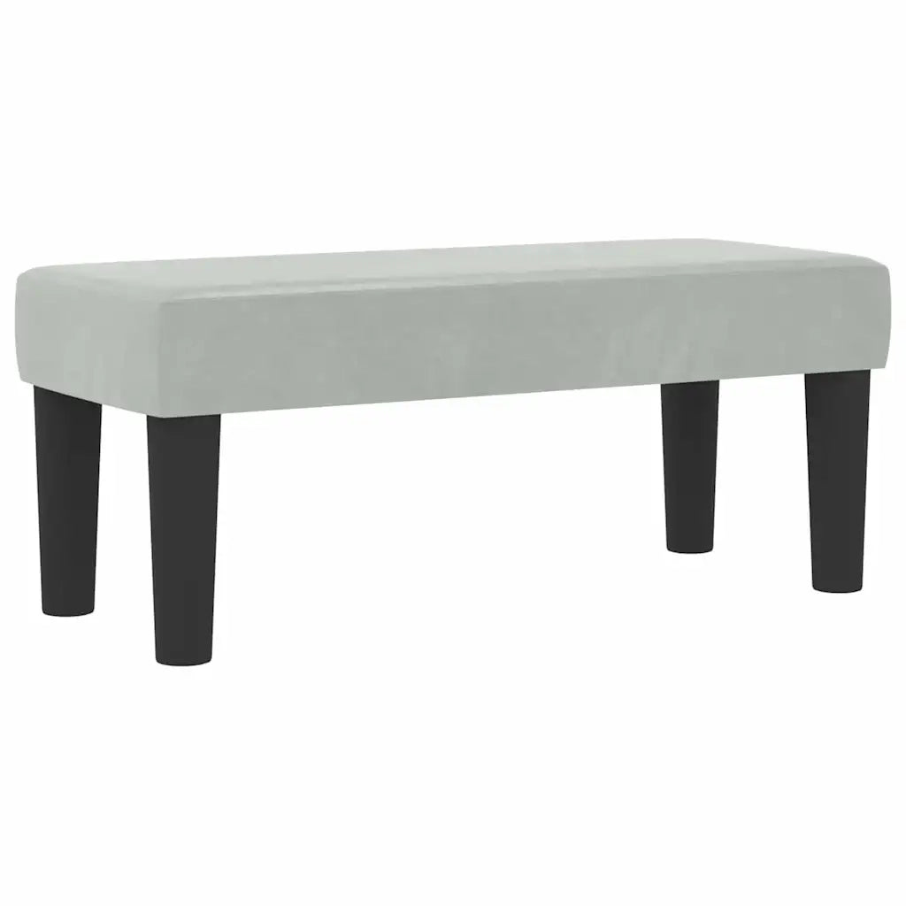 Letto a molle con materasso Grigio chiaro 100 x 200 cm Velluto 3344558