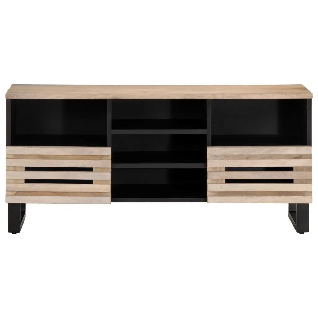 vidaXL Mobile Porta TV 100x34x46 cm in Legno Massello di Mango