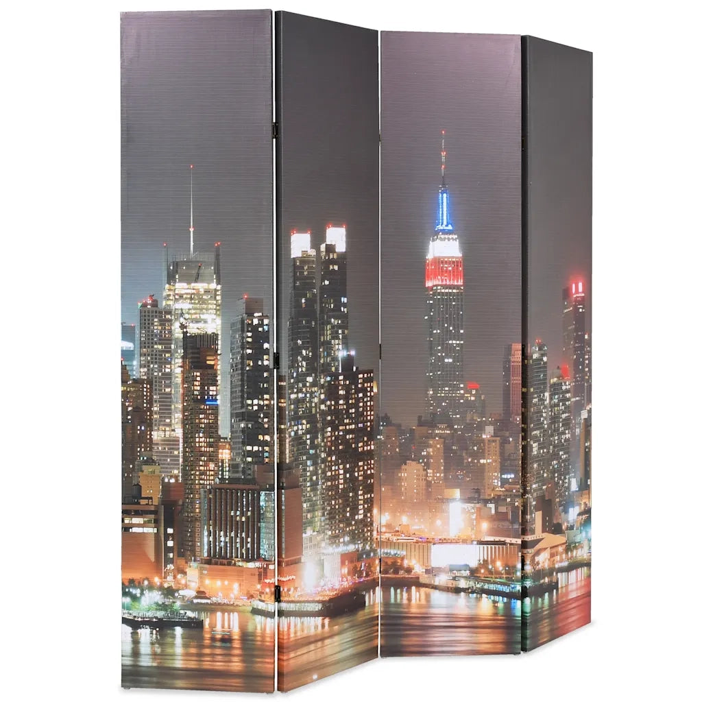 Paravento Pieghevole 160x170 cm Stampa New York di Notte 245862