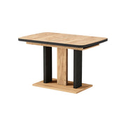 Vicco Tavolo da pranzo Estensibile Rovere nero/oro 120/160 x 80 cm 2 parti