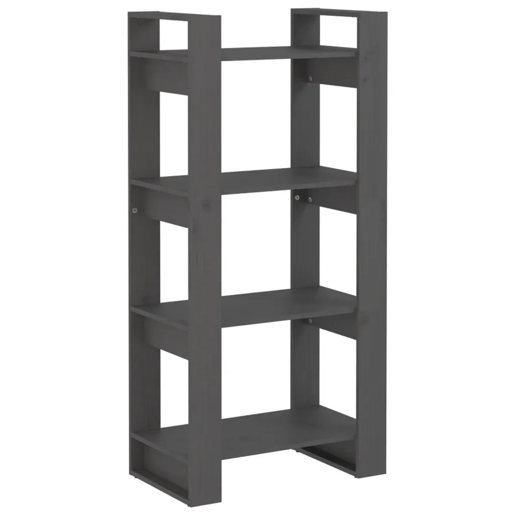 Libreria/Divisorio Grigio 60x35x125 cm Legno Massello 813886
