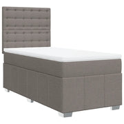 Letto singolo | Letto per adulti | Giroletto a Molle con Materasso Tortora 90x200 cm inTessuto