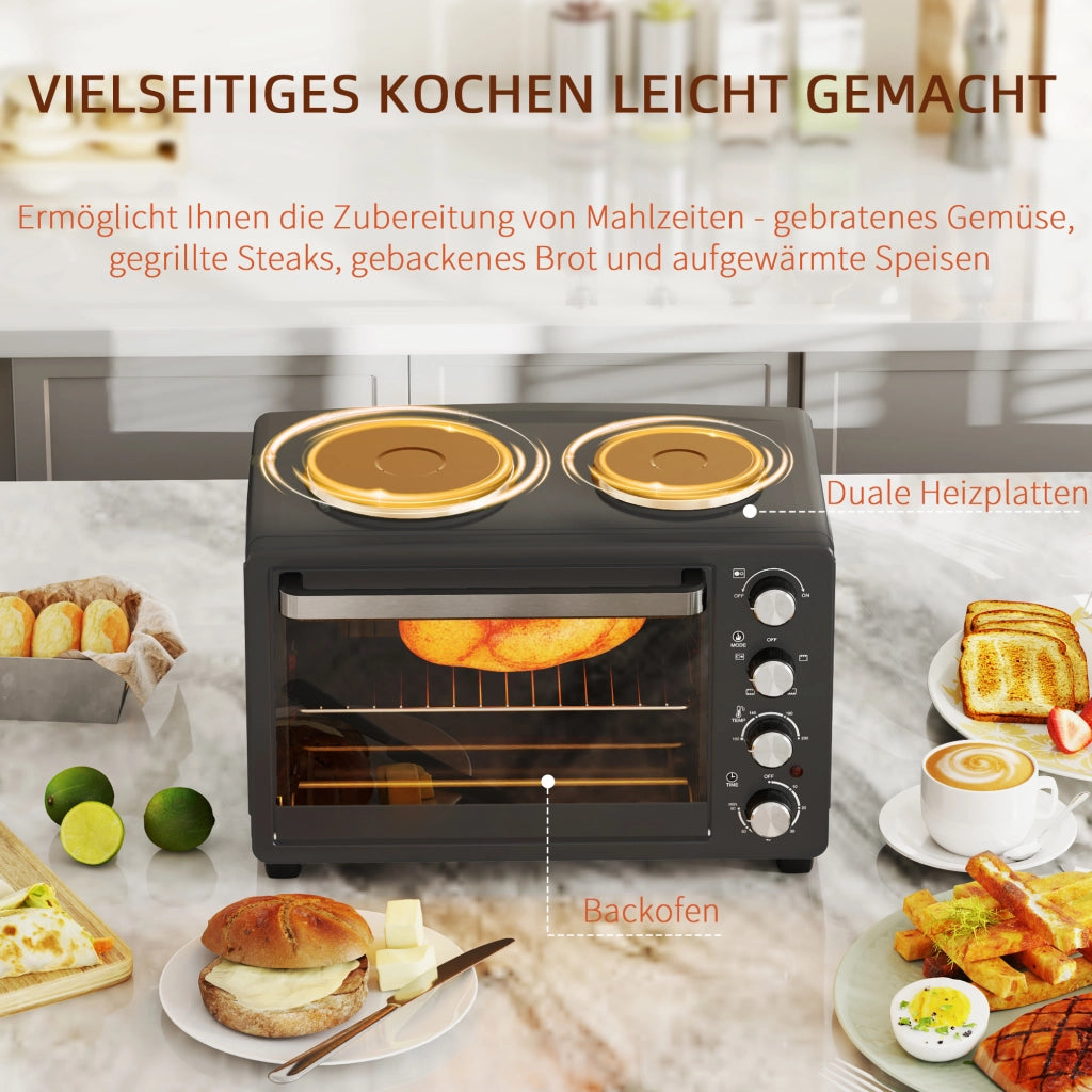 Forno Tostapane 28L ¨C zephmum ¨C 2600W Nero