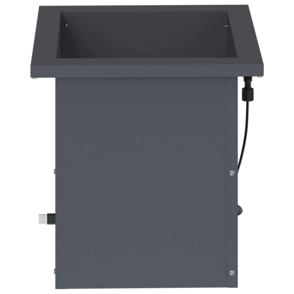 Fioriera da giardino con LED Antracite 30 x 30 x 30 cm Acciaio 8008060