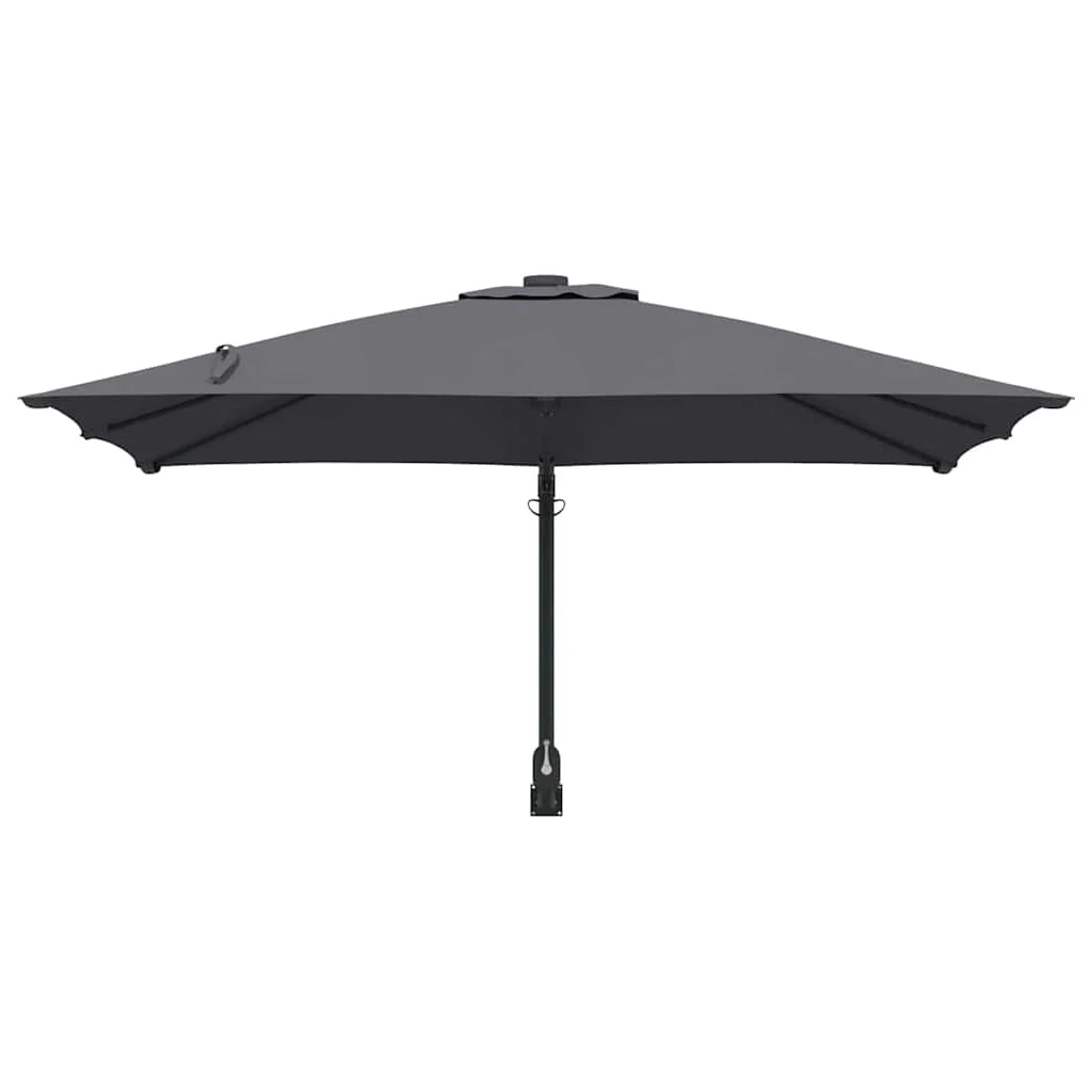Ombrellone da giardino moderno basculante 248,5 x 247,5 x 160 cm in poliestere antracite 02_0058636