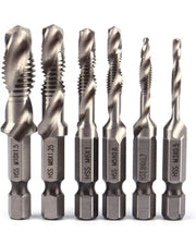 Set 6 punte per trapano HSS Filettanti ferro M3 M4 M5 M6 M8 M10