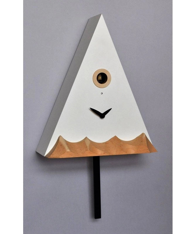 Orologio con cucù Cervino in mdf laccato fosforescente Made in Italy