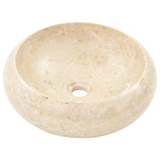 Lavabo da appoggio diametro 40 cm finitura marmo crema 02_0002551